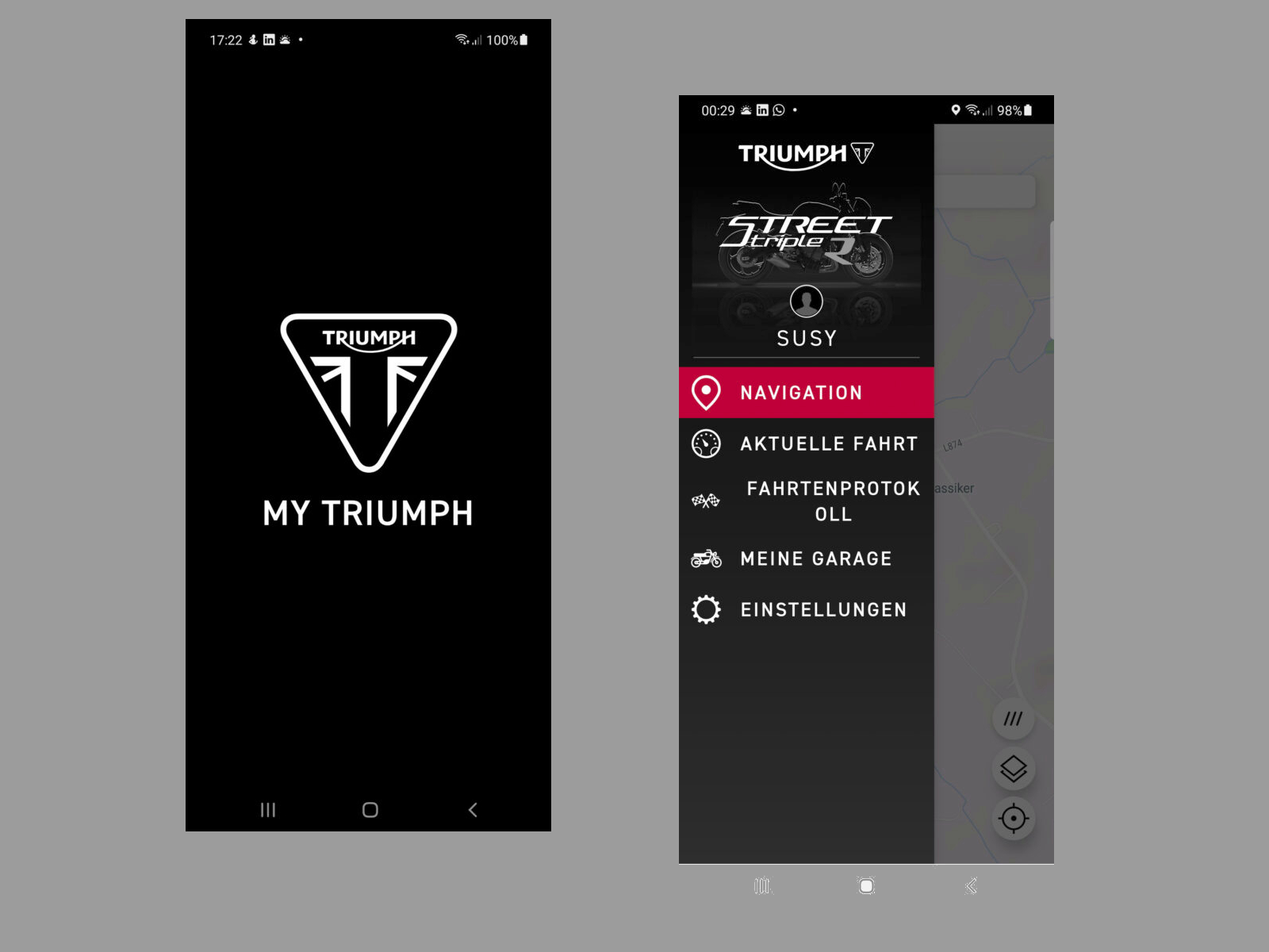 Triumph App Connectivity-Modul: Multimedia-Display für die Street Triple R ...